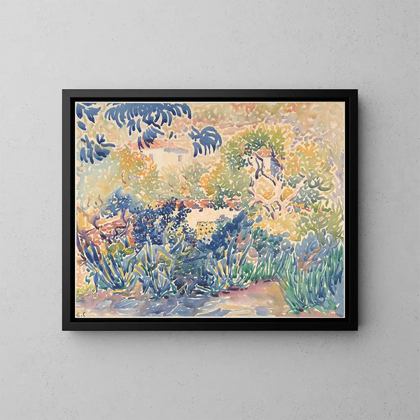 The artist's garden in Saint-Clair - Henri-Edmond Cross — framed artwork on a wall