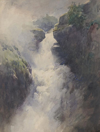 HenriJoseph Harpignies - A Cascade in the Mountains.webp