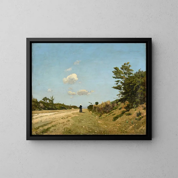 Recuerdo del Yonne - Henri-Joseph Harpignies — cuadro enmarcado en la pared