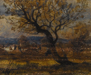 HenriJoseph Harpignies - Etude darbuste au fond quelques chaumires.webp