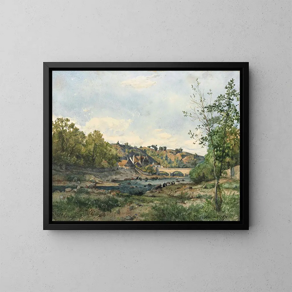 Hérisson - Henri-Joseph Harpignies — cuadro enmarcado en la pared