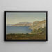 La Costa Azul, bahía en el Mediterráneo - Henri-Joseph Harpignies — cuadro enmarcado en la pared