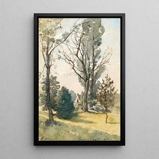HenriJoseph Harpignies - Maison dans les bois de Famars.webp