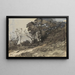 Paisaje arbustos - Henri-Joseph Harpignies — cuadro enmarcado en la pared