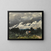 paisaje con nubes al atardecer - Henri-Joseph Harpignies — cuadro enmarcado en la pared