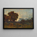 atardecer en el Allier - Henri-Joseph Harpignies — cuadro enmarcado en la pared