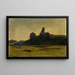 a Ruin on a Hill - Henri-Joseph Harpignies — framed artwork on a wall