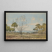 Vista del golfo de Juan-les-Pins cerca de Antibes - Henri-Joseph Harpignies — cuadro enmarcado en la pared