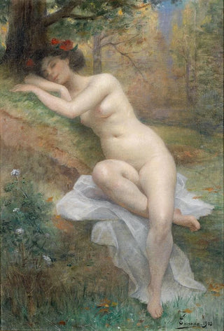 Henri Adrien Tanoux - Female nude in a forest landscape.webp