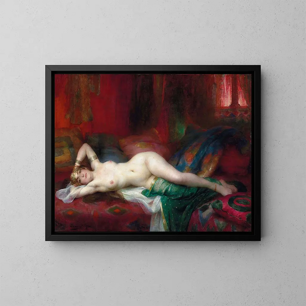 Odalisque - Henri Adrien Tanoux — cuadro enmarcado en la pared