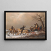 Winter Carriage Ride - Henri Auguste d'Ainecy Montpezat — framed artwork on a wall