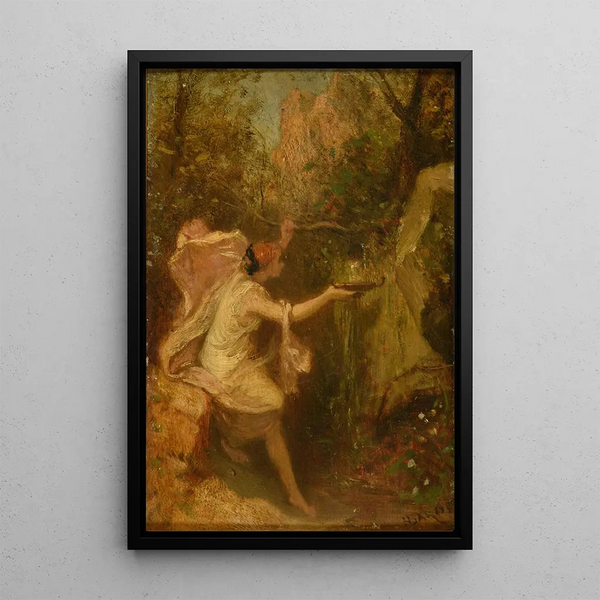La Fuente - Henri Baron — cuadro enmarcado en la pared