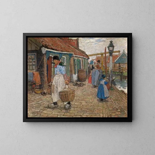 in Volendam - Henri Cassiers — framed artwork on a wall