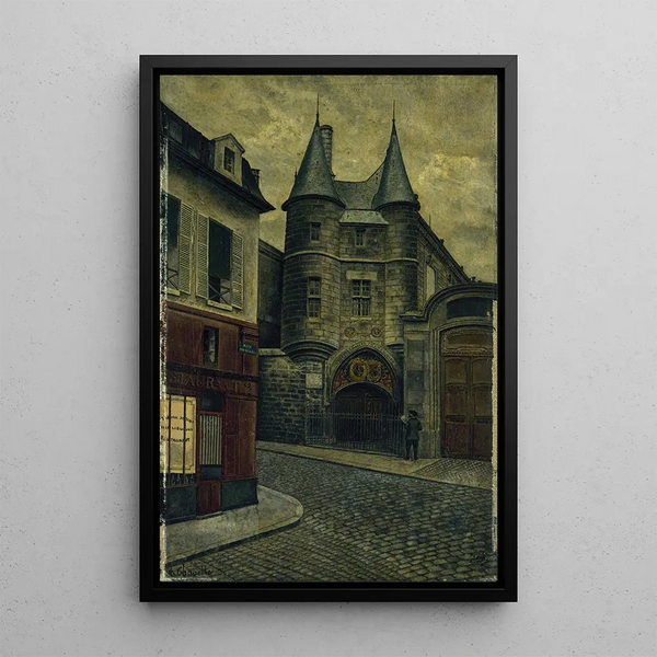 El portal del hotel de Clisson en la calle de los Archivos - Henri Chapelle — cuadro enmarcado en la pared