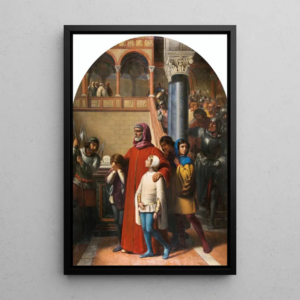 L'Arrestation d'Ugolino - Henri Delaborde — cuadro enmarcado en la pared