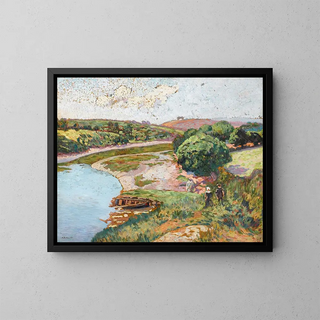 Henri Delavalle - Breton et Bretonne au bord de LAven.webp