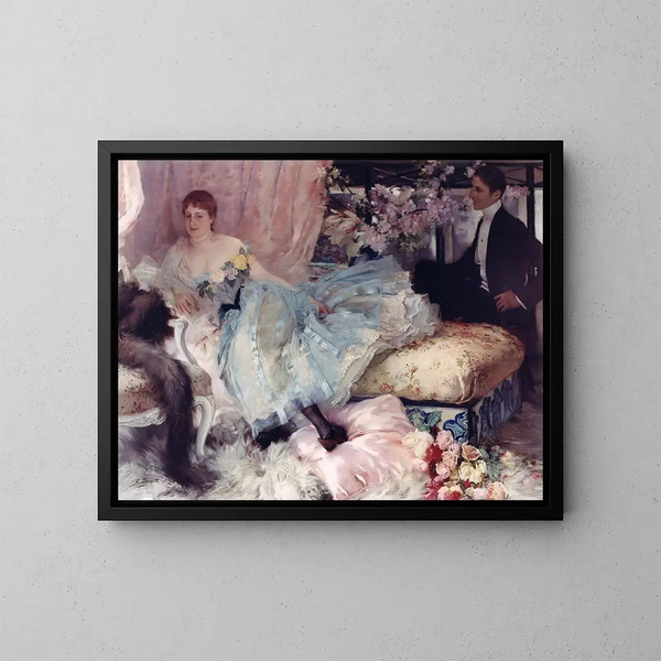 Después del baile - Henri Doucet — cuadro enmarcado en la pared