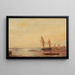 Escena de puerto - Henri Duvieux — cuadro enmarcado en la pared