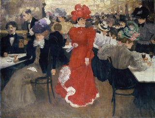 en lienzo del Café d'Harcourt en París - Henri Evenepoel — vista de la obra