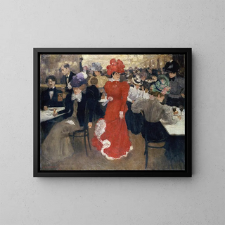 en lienzo del Café d'Harcourt en París - Henri Evenepoel — cuadro enmarcado en la pared