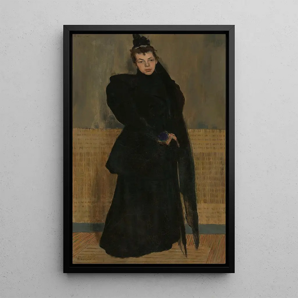 Louise en duelo - Henri Evenepoel — cuadro enmarcado en la pared
