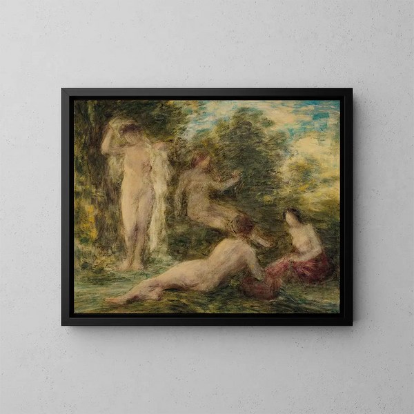 Baigneuses - Henri Fantin-Latour — cuadro enmarcado en la pared