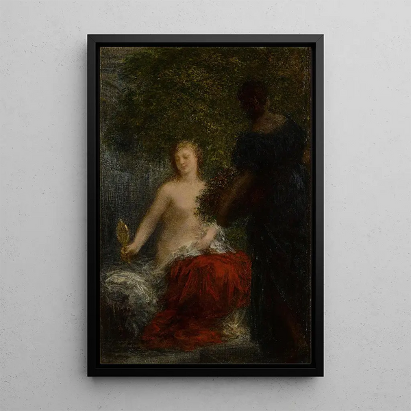 Woman at her toilette - Henri Fantin-Latour — framed artwork on a wall