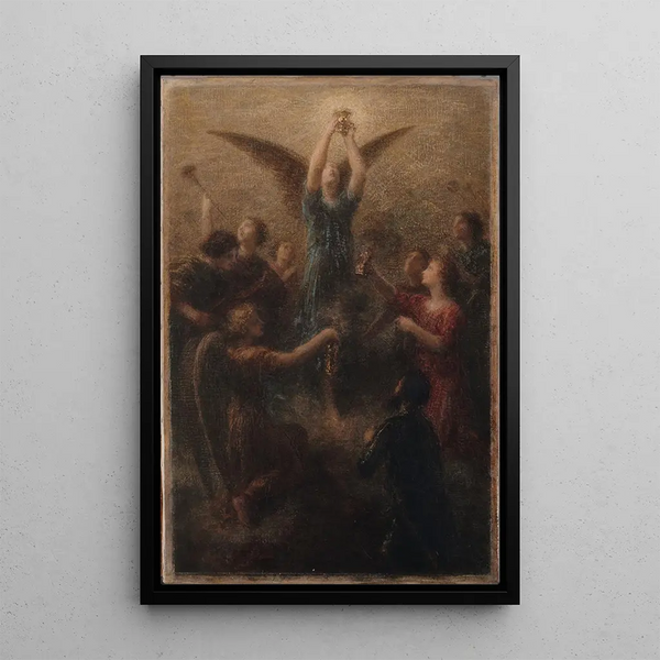El Grial, preludio de Lohengrin - Henri Fantin-Latour — cuadro enmarcado en la pared