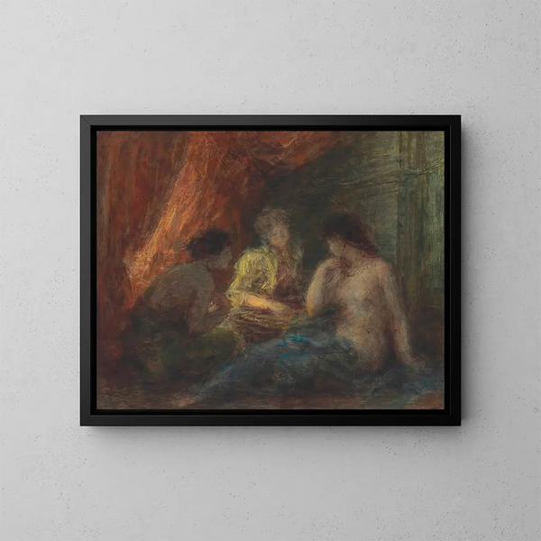 The game - Henri Fantin-Latour — framed artwork on a wall
