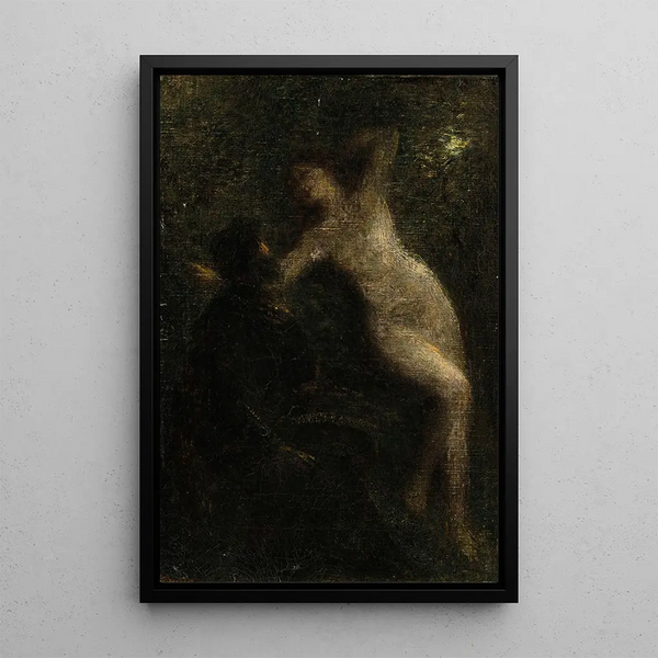 El poeta y la musa - Henri Fantin-Latour — cuadro enmarcado en la pared