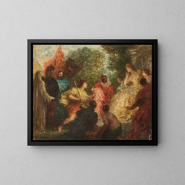 Los troyanos en Cartago - Henri Fantin-Latour — cuadro enmarcado en la pared