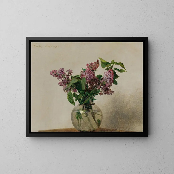 Lilas - Henri Fantin-Latour — cuadro enmarcado en la pared