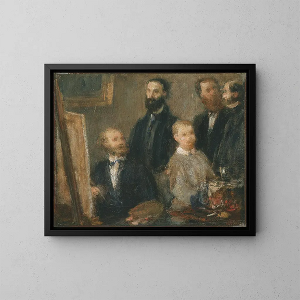 Manet en su taller - Henri Fantin-Latour — cuadro enmarcado en la pared