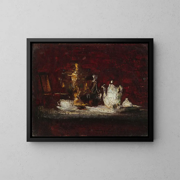 Nature morte au samovar - Henri Fantin-Latour — cuadro enmarcado en la pared