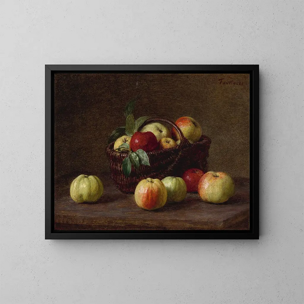 Apples - Henri Fantin-Latour — framed artwork on a wall
