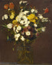 Reinas-margaritas y flores diversas en un jarrón - Henri Fantin-Latour — vista de la obra