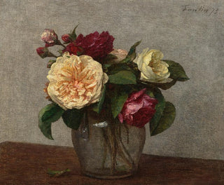 Henri FantinLatour - Roses jaunes et rouges.webp