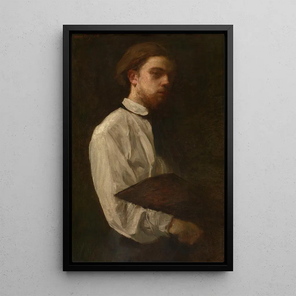 Autorretrato - Henri Fantin-Latour — cuadro enmarcado en la pared