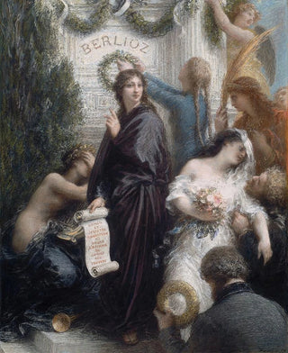 Henri FantinLatour - The Anniversary Homage to Hector Berlioz.webp