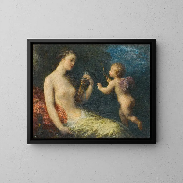 Venus y Cupido - Henri Fantin-Latour | Cuadro — cuadro enmarcado en la pared