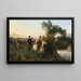 Los exploradores árabes - Henri Félix Emmanuel Philippoteaux — cuadro enmarcado en la pared