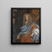 Portrait painting of Robert Bruce, 1st Earl of Ailesbury and 2nd Earl of Elgin 1626-1685, wearing a Roman armor - Henri Gascar — framed artwork on a wall