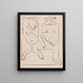 Composition of Abstract Figures - Henri Gaudier-Brzeska — framed artwork on a wall
