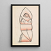 a crouching figure - Henri Gaudier-Brzeska — framed artwork on a wall
