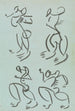 Four studies of dancing figures - Henri Gaudier-Brzeska — artwork view