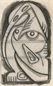 un dibujo en relieve de una figura femenina sentada - Henri Gaudier-Brzeska — vista de la obra