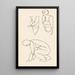 Trois études de figures - Henri Gaudier-Brzeska — framed artwork on a wall