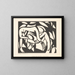 Luchadores - Henri Gaudier-Brzeska — cuadro enmarcado en la pared