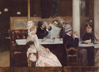 Escena de café en París - Henri Gervex — vista de la obra