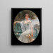de retrato femenino - Henri Gervex — cuadro enmarcado en la pared